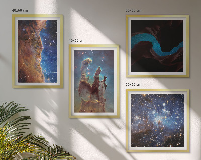Polyptyque z cadres Paysages spatiaux des galaxies