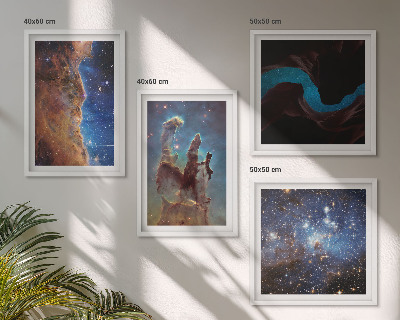 Polyptyque z cadres Paysages spatiaux des galaxies