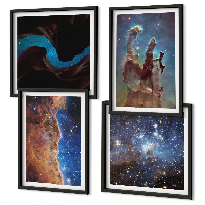 Polyptyque z cadres Paysages spatiaux des galaxies