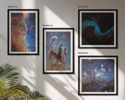 Polyptyque z cadres Paysages spatiaux des galaxies