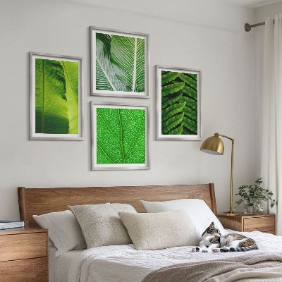 Mur de tableaux Gros plan sur des feuilles tropicales