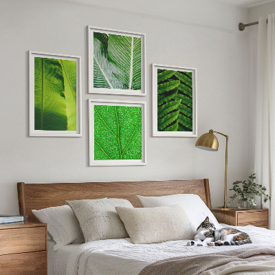 Mur de tableaux Gros plan sur des feuilles tropicales