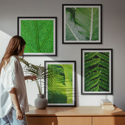 Mur de tableaux Gros plan sur des feuilles tropicales