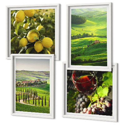 Mur de tableaux Paysages italiens, collines d'agrumes