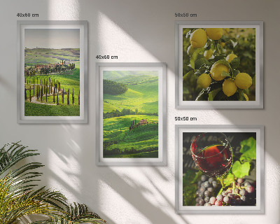 Mur de tableaux Paysages italiens, collines d'agrumes