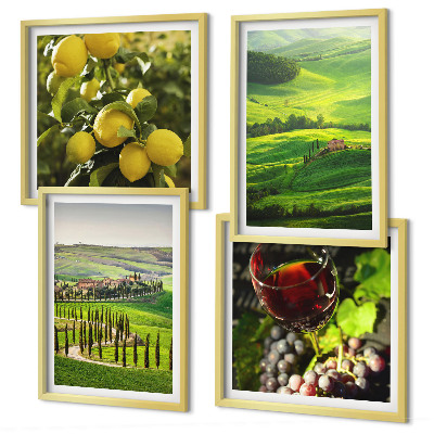Mur de tableaux Paysages italiens, collines d'agrumes