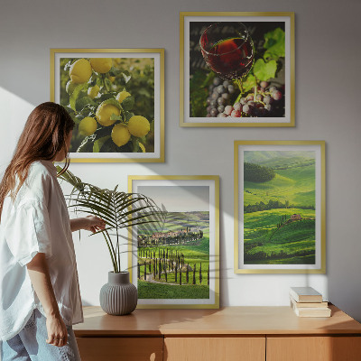 Mur de tableaux Paysages italiens, collines d'agrumes