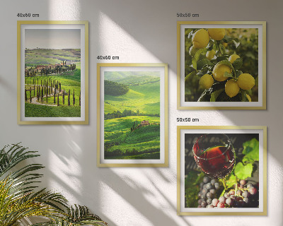 Mur de tableaux Paysages italiens, collines d'agrumes