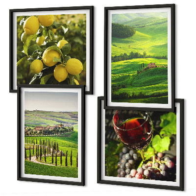 Mur de tableaux Paysages italiens, collines d'agrumes