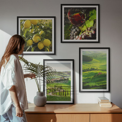 Mur de tableaux Paysages italiens, collines d'agrumes