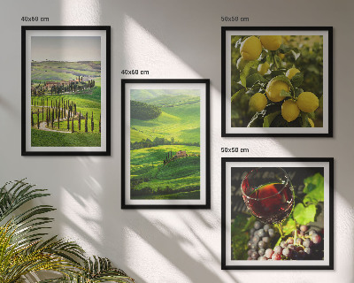 Mur de tableaux Paysages italiens, collines d'agrumes