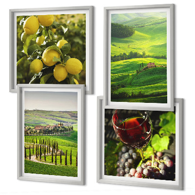 Mur de tableaux Paysages italiens, collines d'agrumes