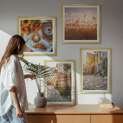 Mur de tableaux Des rues charmantes avec du café