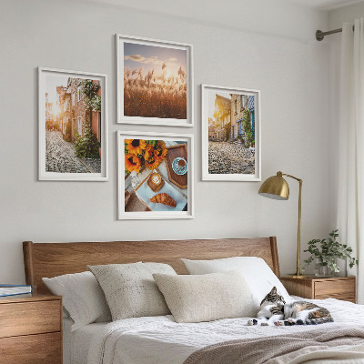Mur de tableaux Des rues charmantes avec du café