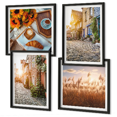 Mur de tableaux Des rues charmantes avec du café