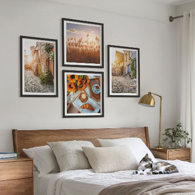 Mur de tableaux Des rues charmantes avec du café