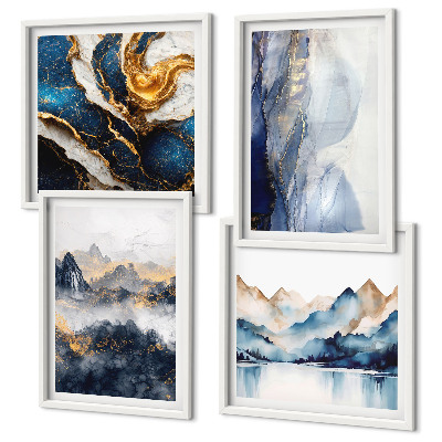 Mur de tableaux Paysages de montagnes bleues