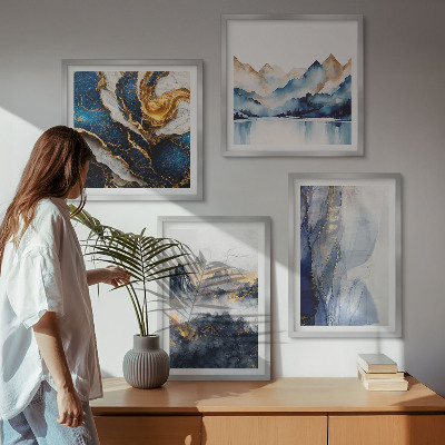 Mur de tableaux Paysages de montagnes bleues
