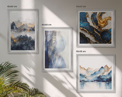 Mur de tableaux Paysages de montagnes bleues