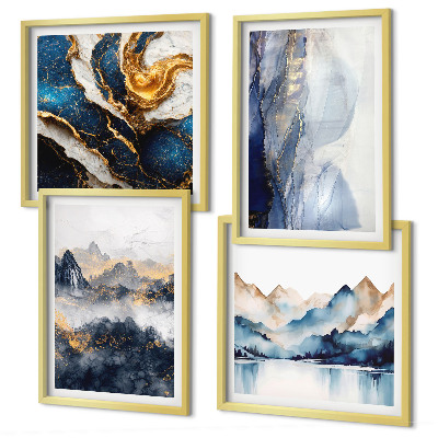Mur de tableaux Paysages de montagnes bleues
