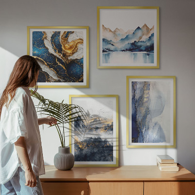 Mur de tableaux Paysages de montagnes bleues