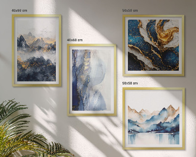 Mur de tableaux Paysages de montagnes bleues
