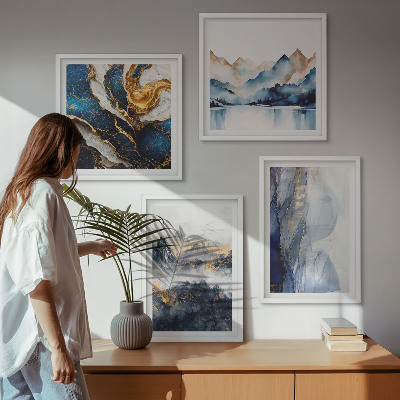 Mur de tableaux Paysages de montagnes bleues