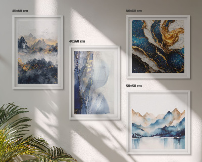 Mur de tableaux Paysages de montagnes bleues