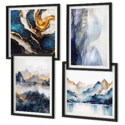 Mur de tableaux Paysages de montagnes bleues