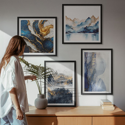 Mur de tableaux Paysages de montagnes bleues