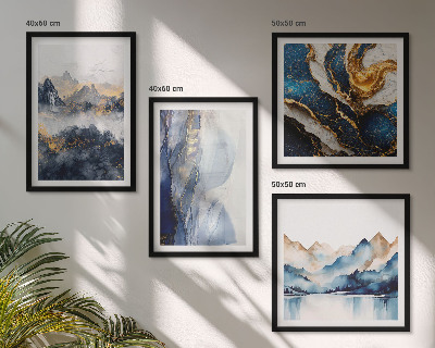 Mur de tableaux Paysages de montagnes bleues