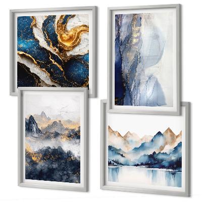Mur de tableaux Paysages de montagnes bleues
