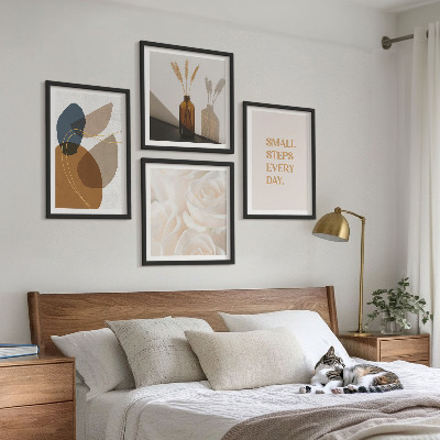 Polyptyque z cadres Accents de formes abstraites