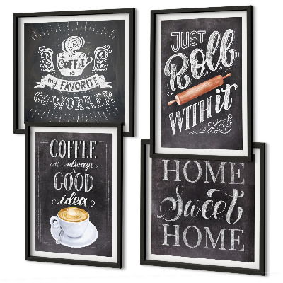 Mur de tableaux Roulette à café, chaleur du foyer