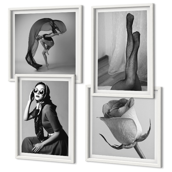 Polyptyque z cadres Portraits élégants de femmes élégantes