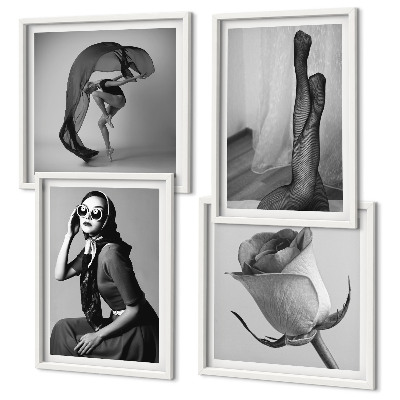 Polyptyque z cadres Portraits élégants de femmes élégantes