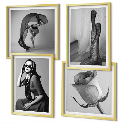 Polyptyque z cadres Portraits élégants de femmes élégantes
