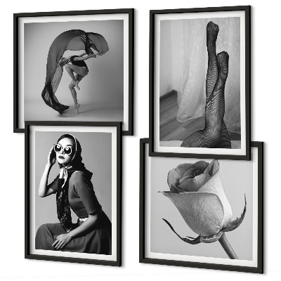 Polyptyque z cadres Portraits élégants de femmes élégantes