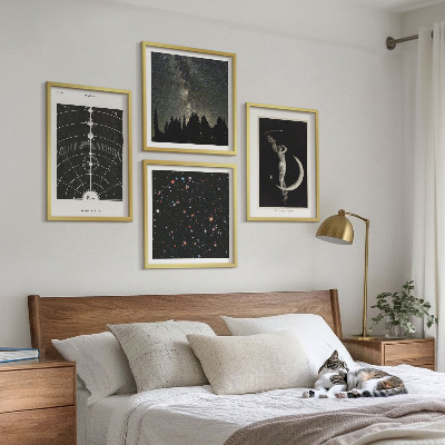 Ensemble de 4 tableaux Galaxie du système solaire