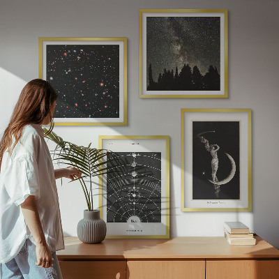 Ensemble de 4 tableaux Galaxie du système solaire