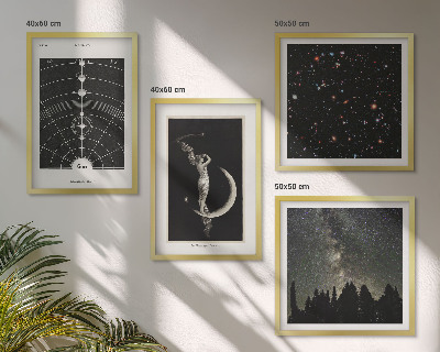 Ensemble de 4 tableaux Galaxie du système solaire