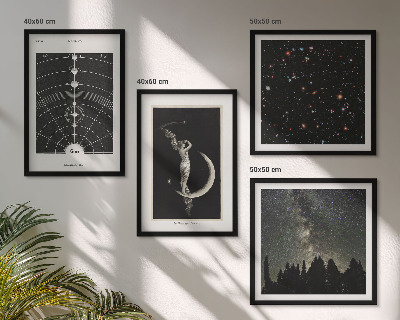 Ensemble de 4 tableaux Galaxie du système solaire