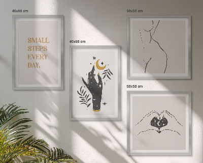 Polyptyque z cadres Illustrations bohèmes minimalistes