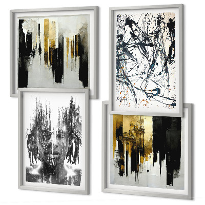 Polyptyque z cadres Portraits abstraits contrastés