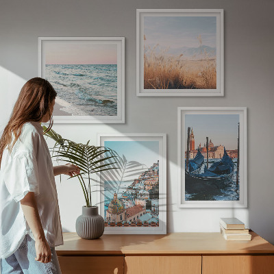 Polyptyque z cadres Vues de la mer sur venise