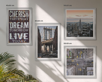 Polyptyque z cadres Citation sur les paysages de new york