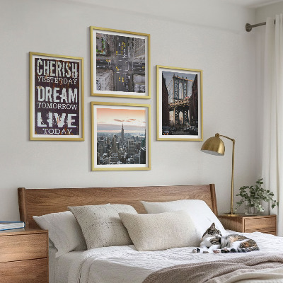 Polyptyque z cadres Citation sur les paysages de new york