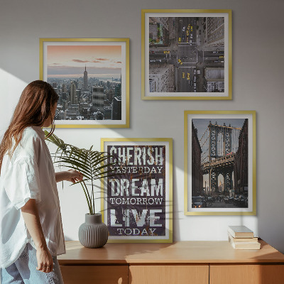 Polyptyque z cadres Citation sur les paysages de new york