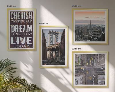 Polyptyque z cadres Citation sur les paysages de new york