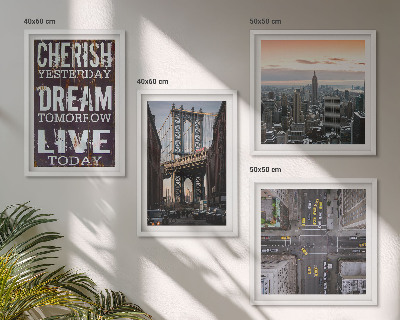 Polyptyque z cadres Citation sur les paysages de new york